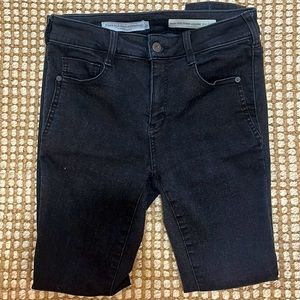 Pilcro Anthropology high rise denim black leggings